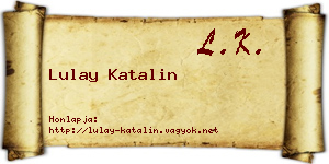 Lulay Katalin névjegykártya